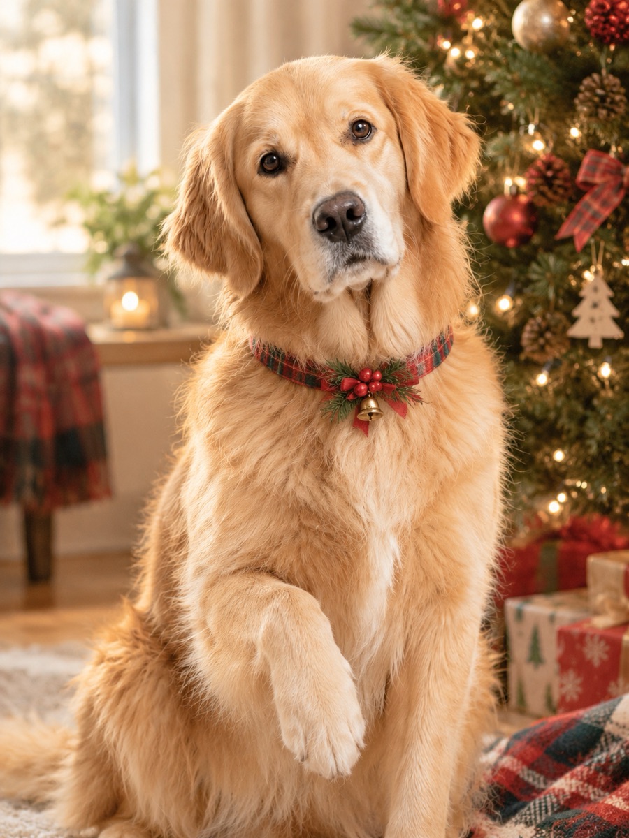 Christmas Pet Portrait sample portrait